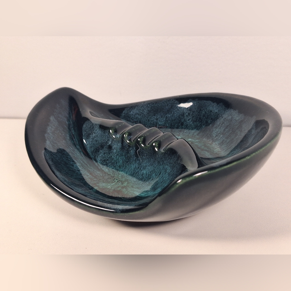 Green retro ashtray